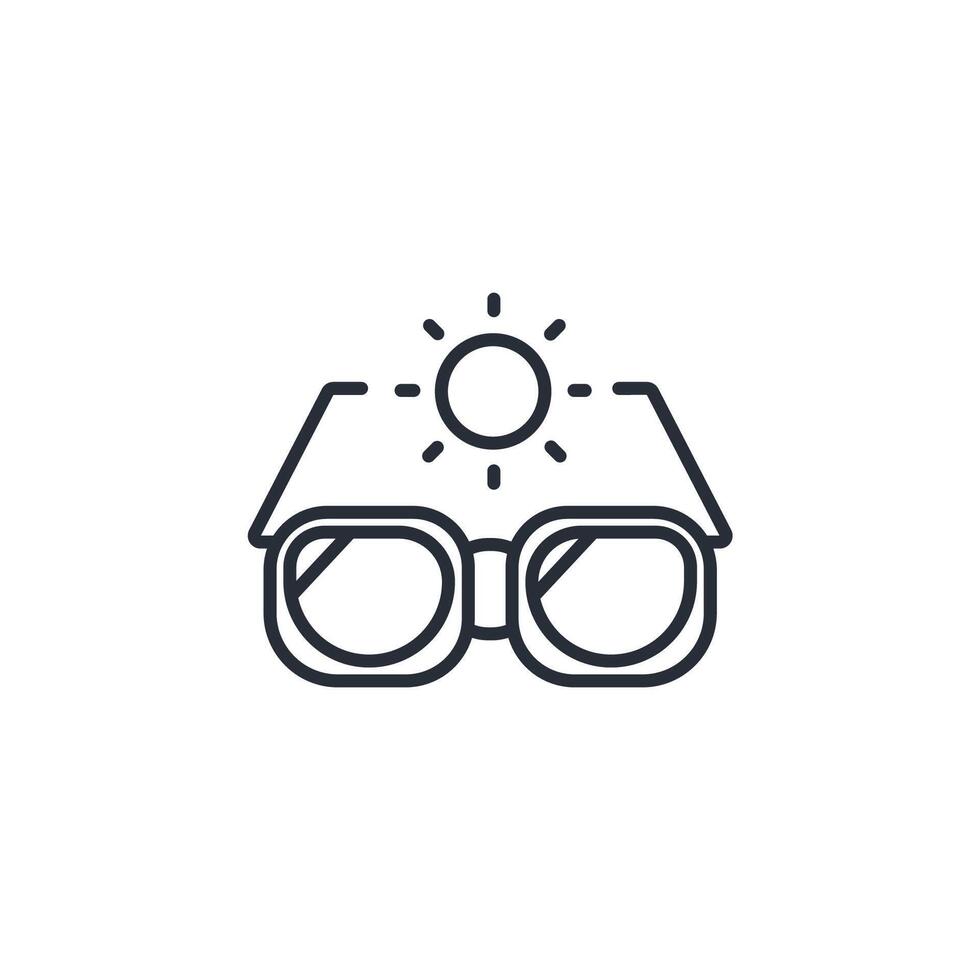 Sunglasses icon. .Editable stroke.linear style sign for use web design,logo.Symbol illustration. vector