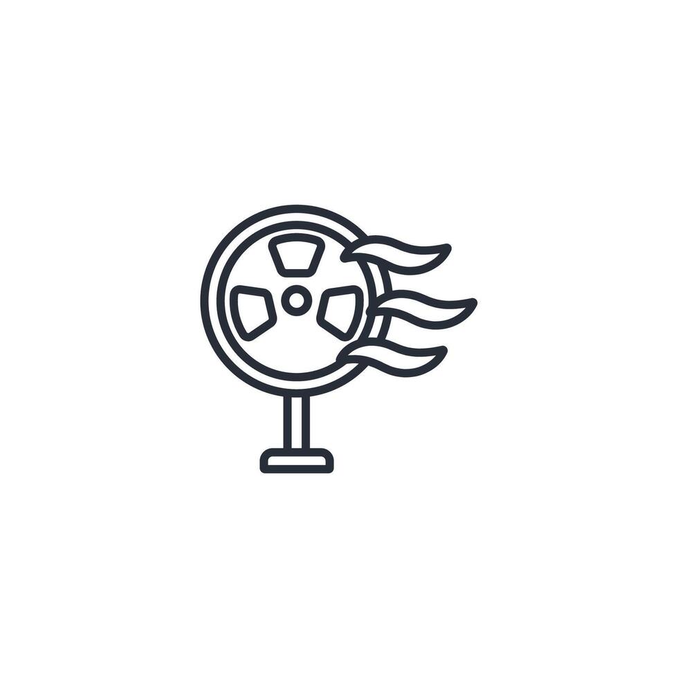 fan icon. .Editable stroke.linear style sign for use web design,logo.Symbol illustration. vector
