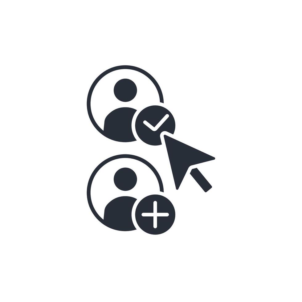 add friend icon. .Editable stroke.linear style sign for use web design,logo.Symbol illustration. vector