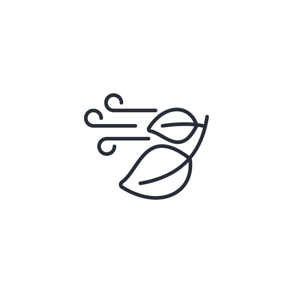 wind icon. .Editable stroke.linear style sign for use web design,logo.Symbol illustration. vector