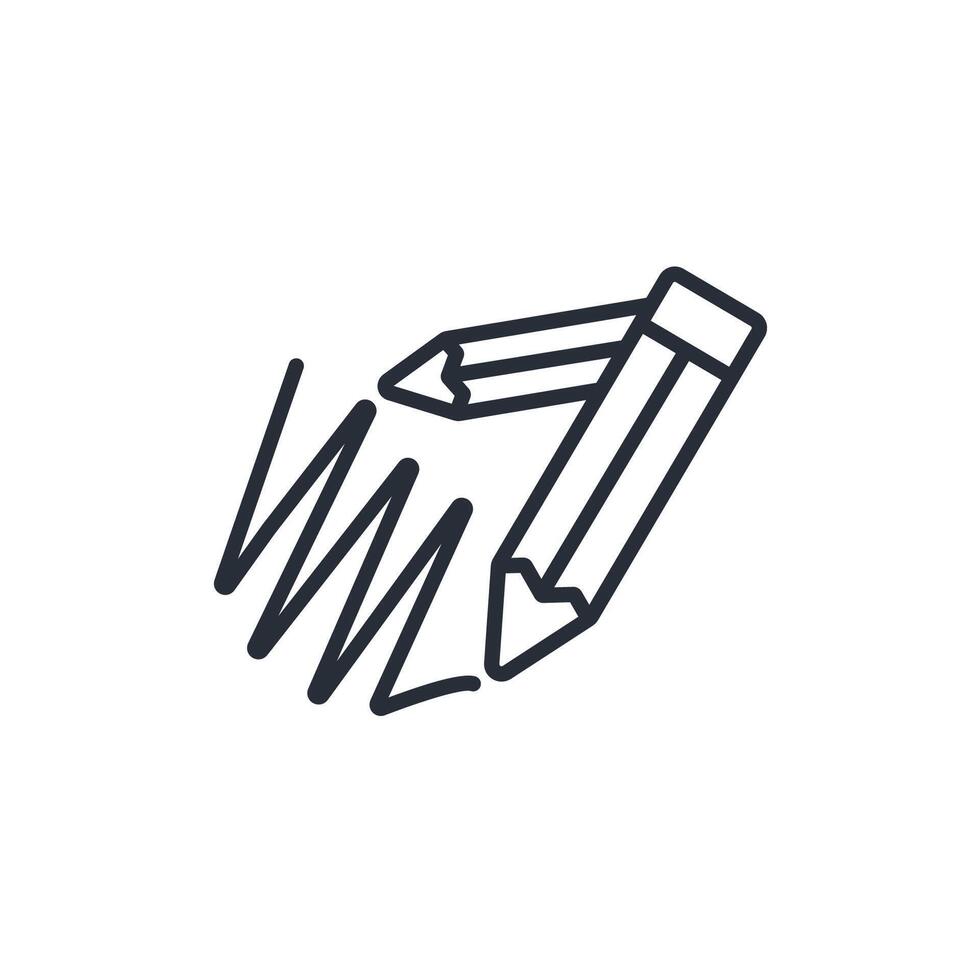 Scribble icon. .Editable stroke.linear style sign for use web design,logo.Symbol illustration. vector