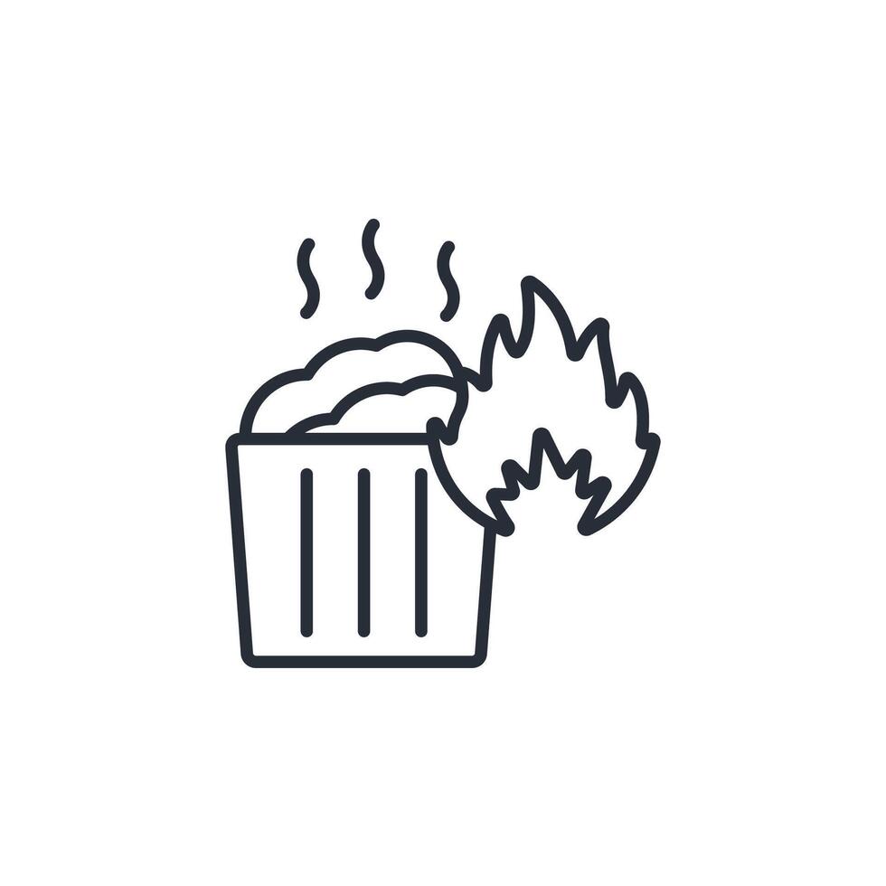 pollution icon. .Editable stroke.linear style sign for use web design,logo.Symbol illustration. vector