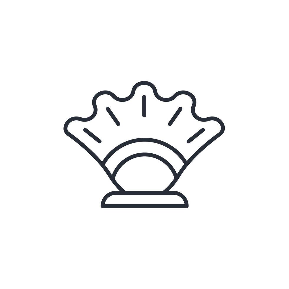 seashell icon. .Editable stroke.linear style sign for use web design,logo.Symbol illustration. vector