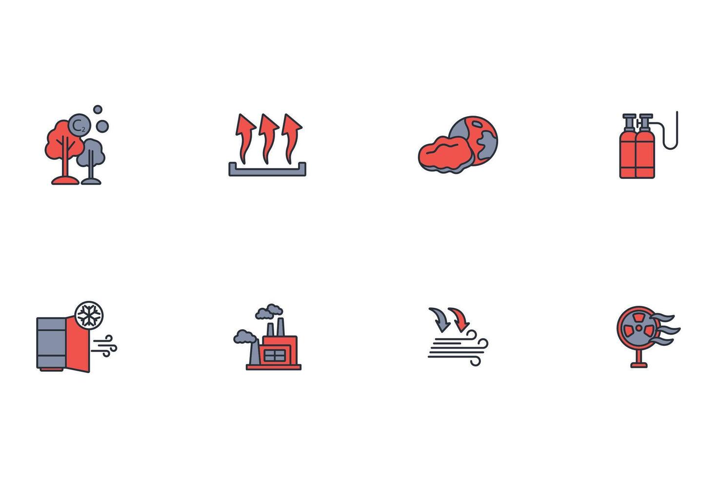 Air icon set..Editable stroke.linear style sign for use web design,logo.Symbol illustration. vector