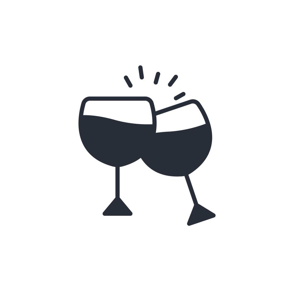cheers icon. .Editable stroke.linear style sign for use web design,logo.Symbol illustration. vector