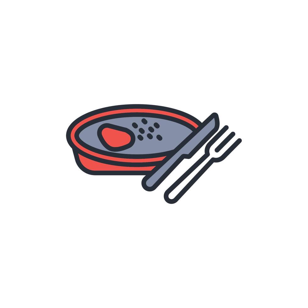 meal icon. .Editable stroke.linear style sign for use web design,logo.Symbol illustration. vector