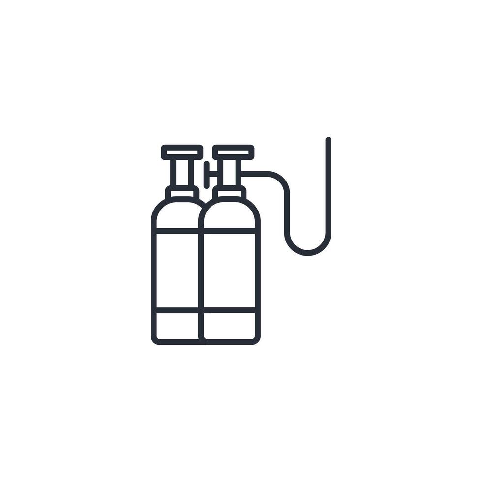oxygen bottle icon. .Editable stroke.linear style sign for use web design,logo.Symbol illustration. vector