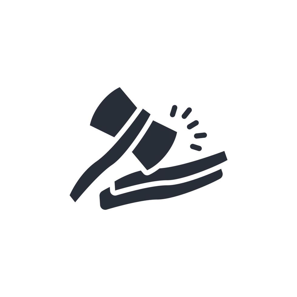 axe icon. .Editable stroke.linear style sign for use web design,logo.Symbol illustration. vector