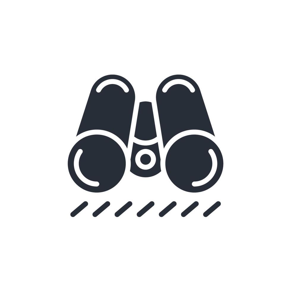binoculars icon. .Editable stroke.linear style sign for use web design,logo.Symbol illustration. vector