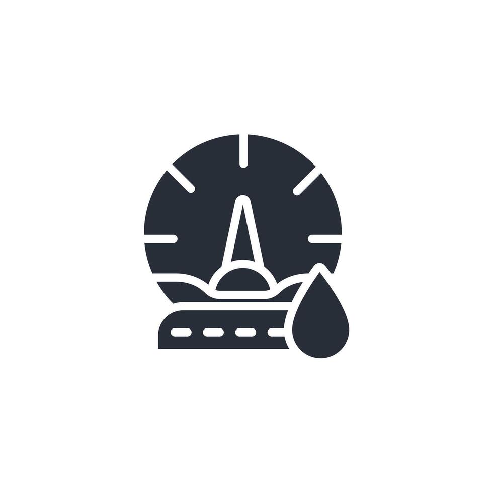 gauge icon. .Editable stroke.linear style sign for use web design,logo.Symbol illustration. vector