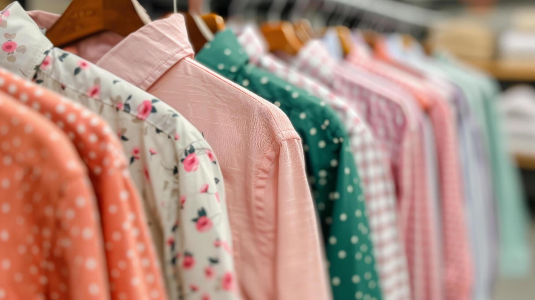 Colorful Shirts Displayed in a Retail Store During Daylight photo