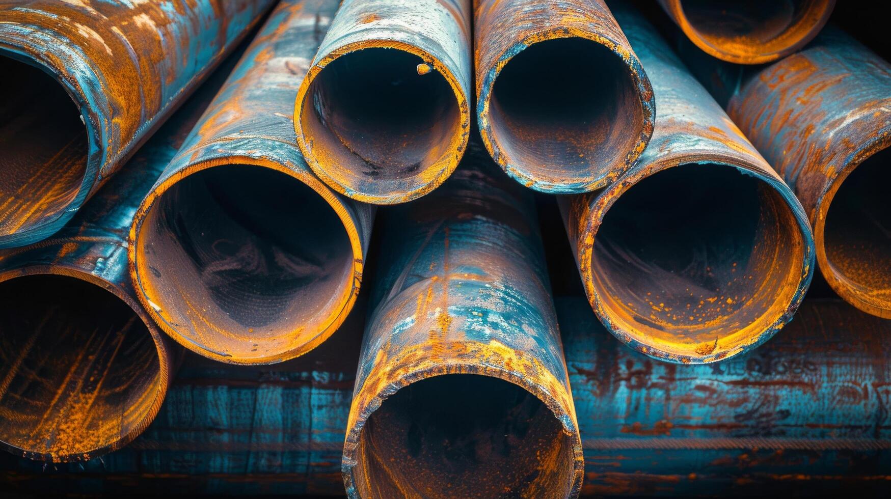 Stack of Steel Pipes photo
