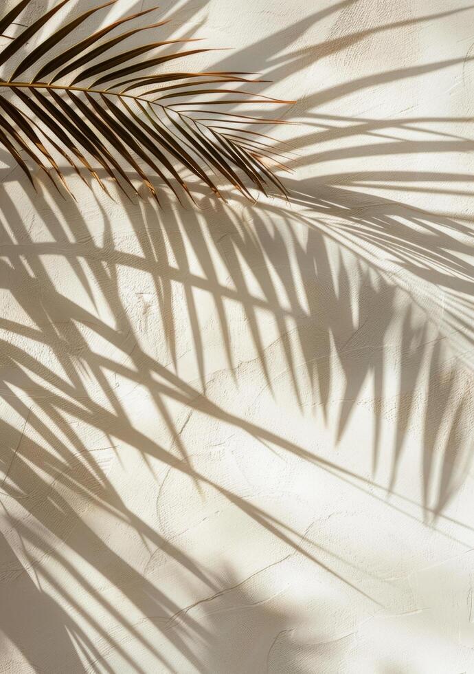 Palm Tree Shadow on Wall photo