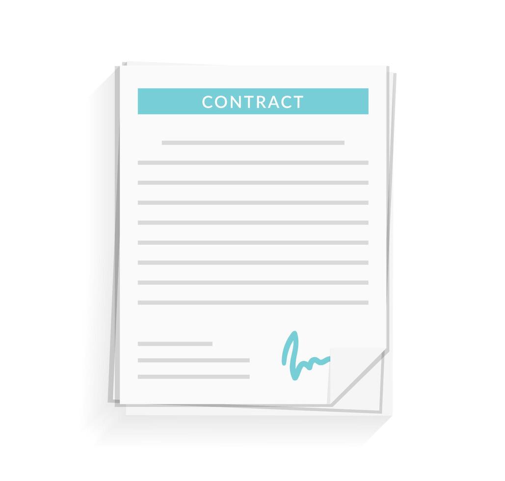 Document with signature vector