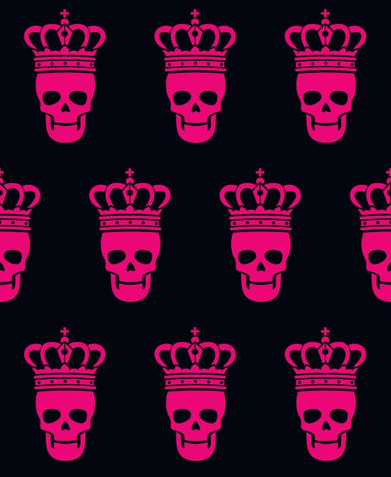 seamless texture with skull vector