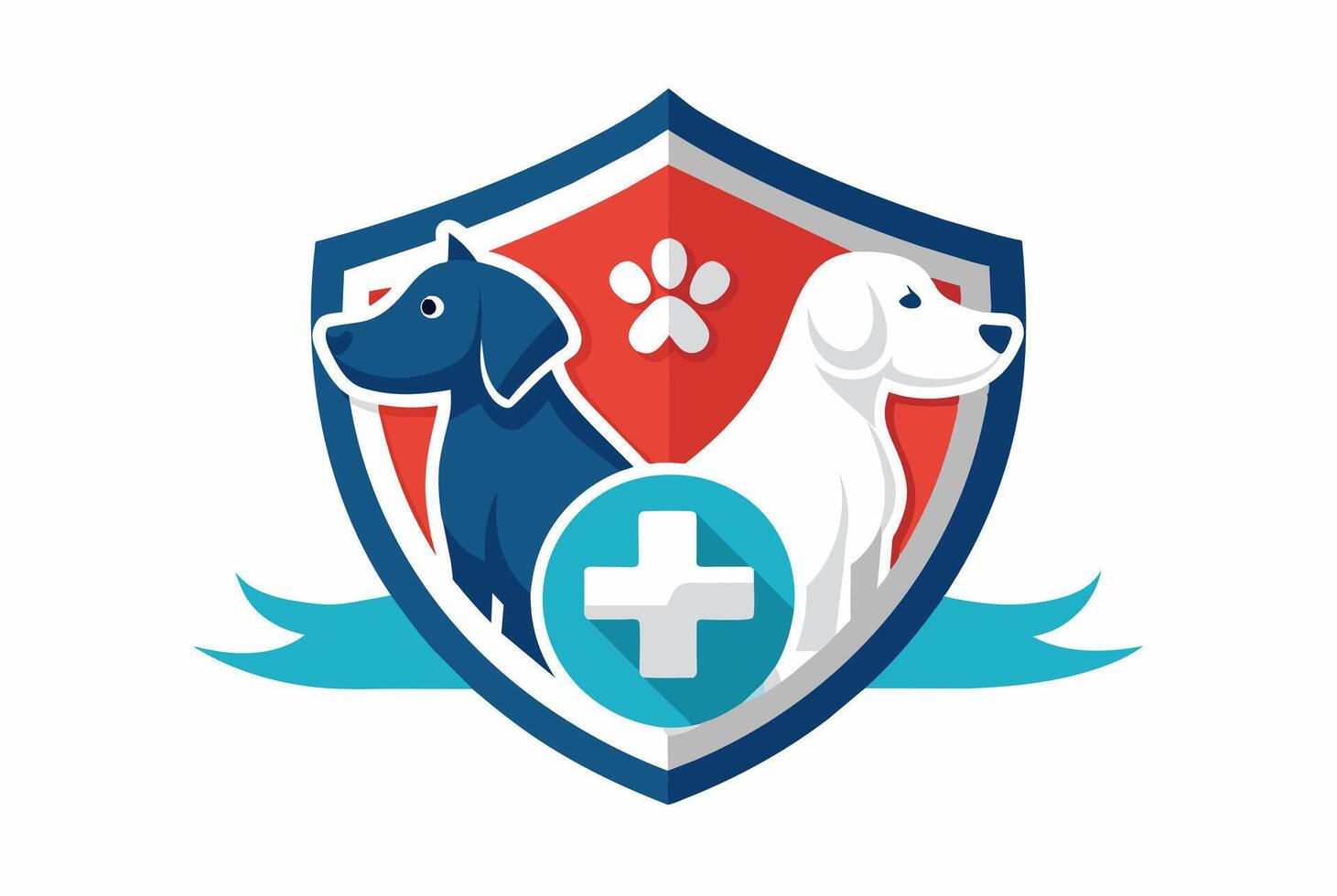 Pet Health and Safety Shield Logo vector