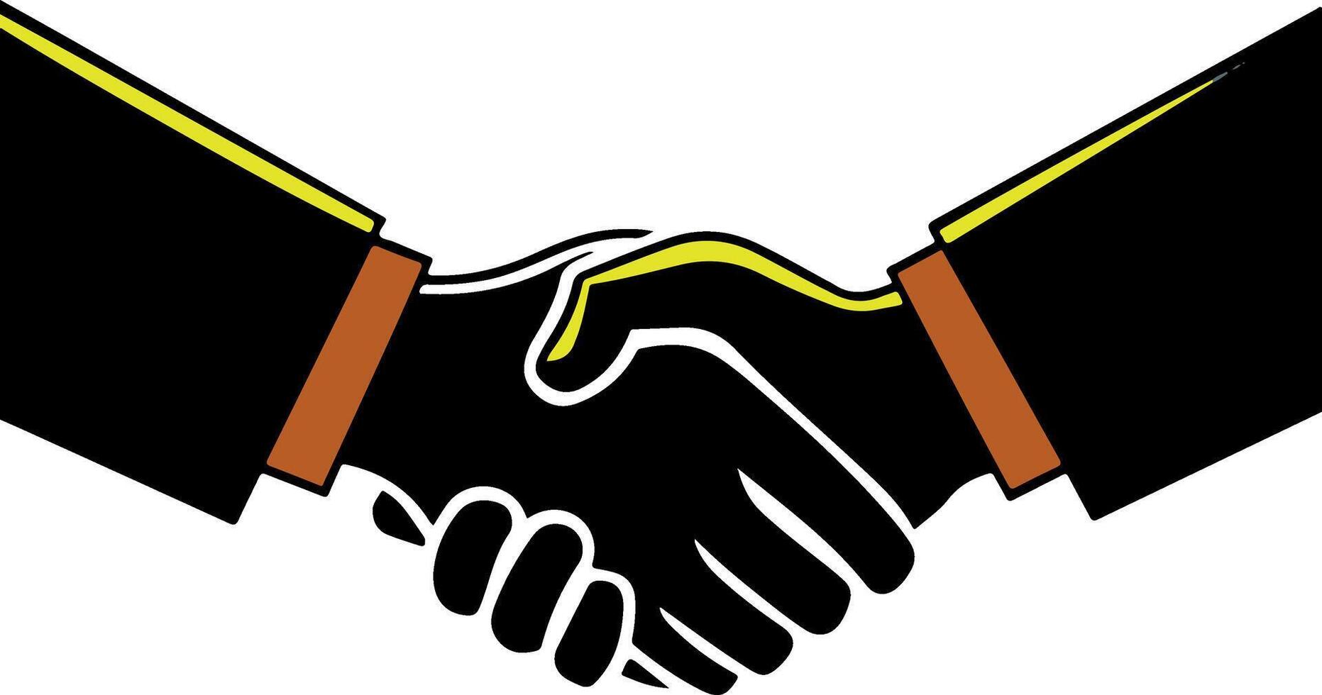 Business agreement partnership handshake vector