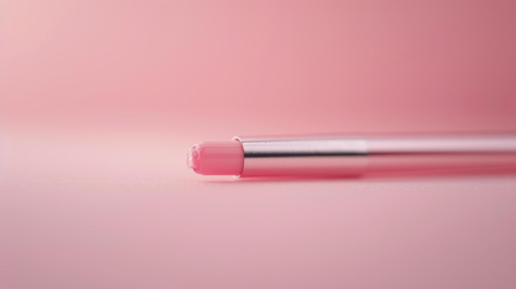 Pink Notebook and Pen on Soft Pink Surface in Minimalist Setting photo