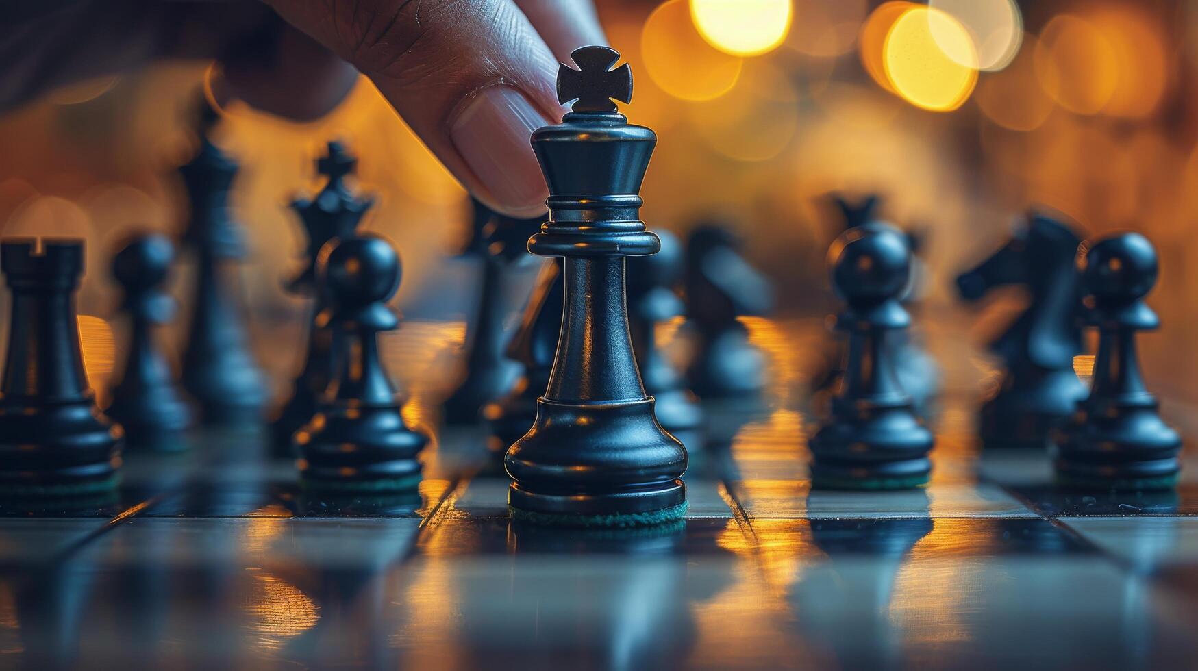 Person Engaged in a Chess Game photo