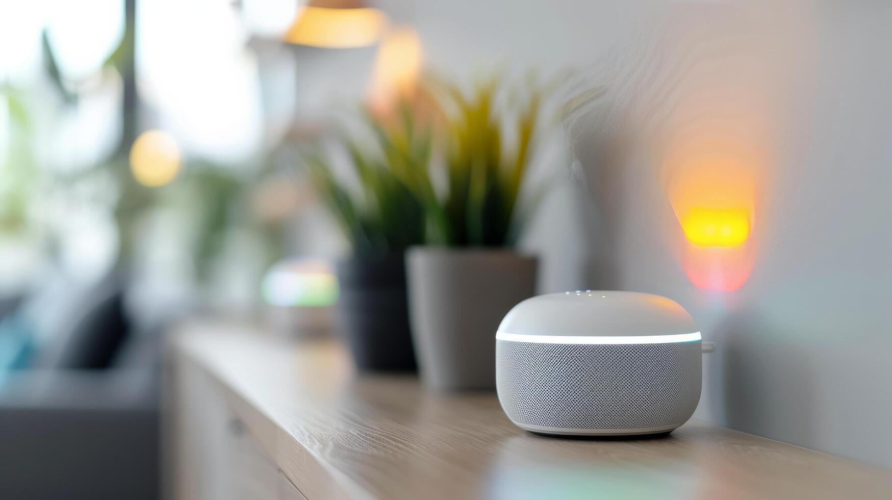 Close-Up of a Speaker With Colorful Bokeh Lights in a Music Studio photo