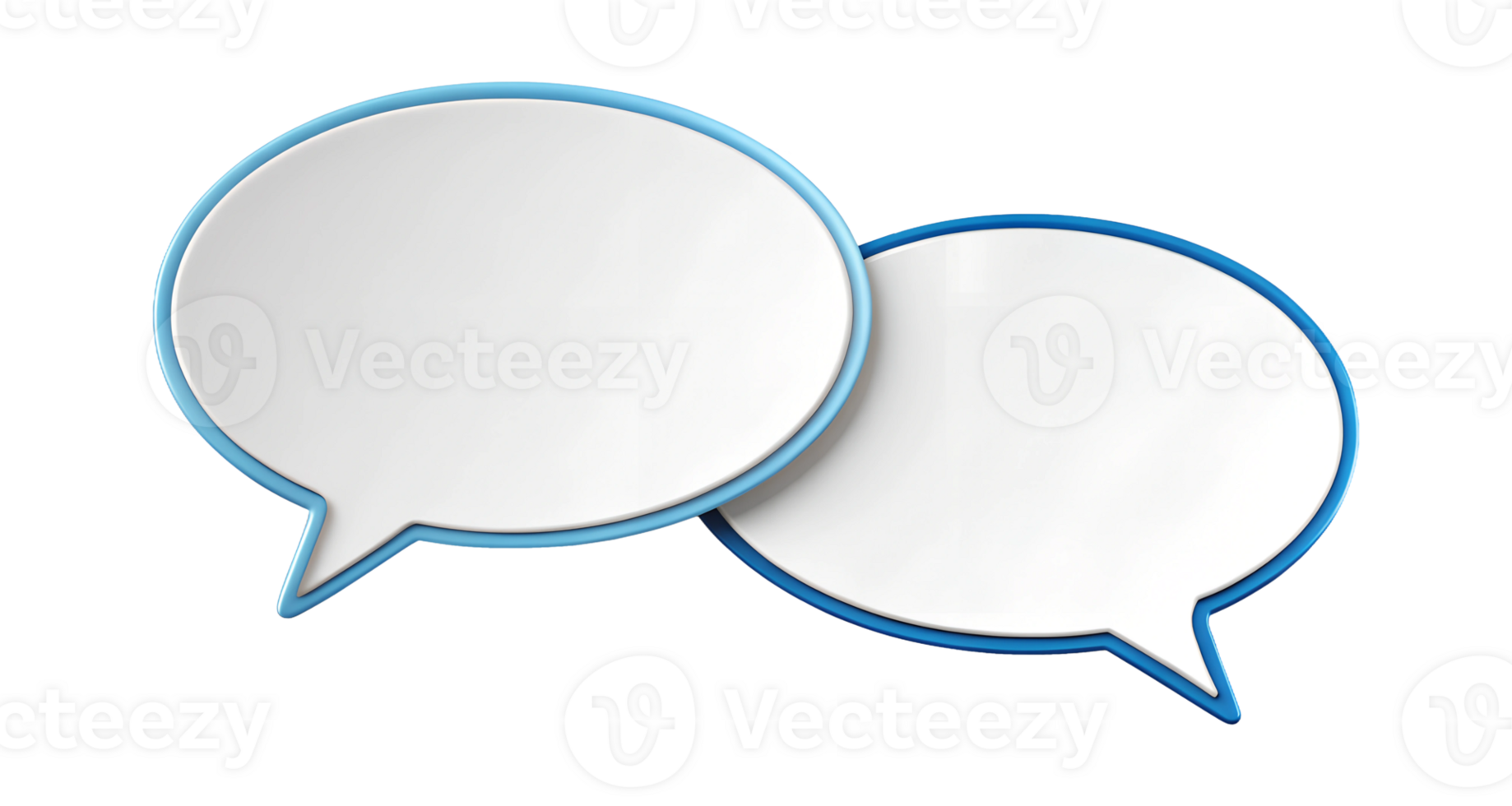 white and blue speech bubbles blank transparent png