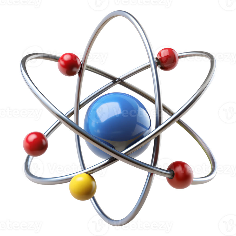 atom model representing science transparent png