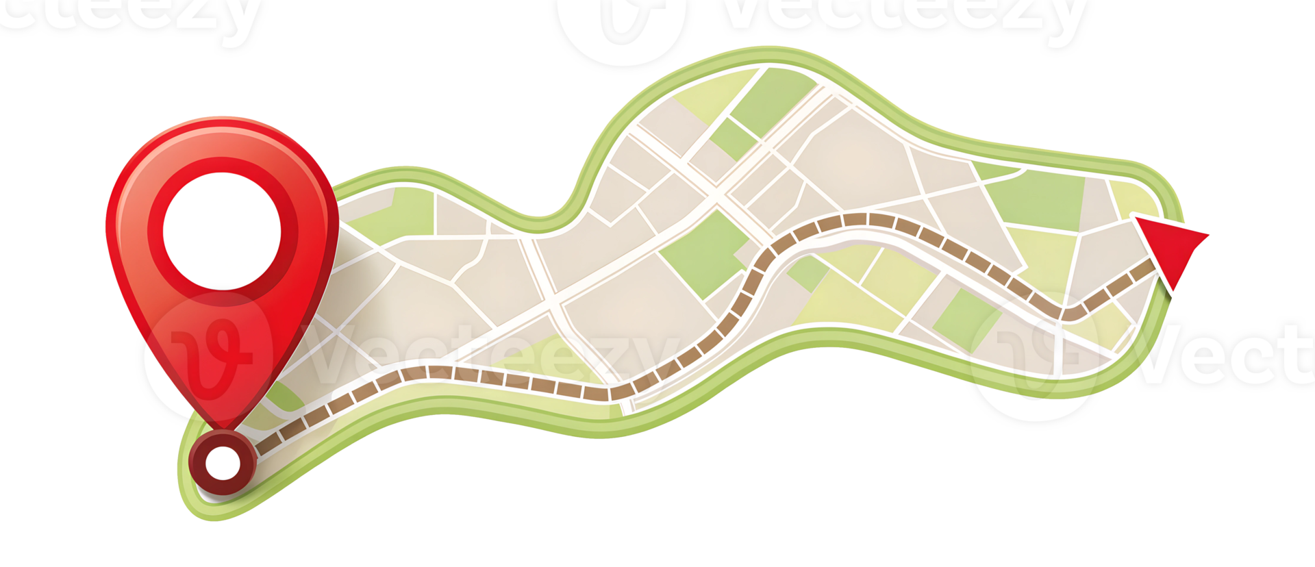 map with location markers and route transparent png
