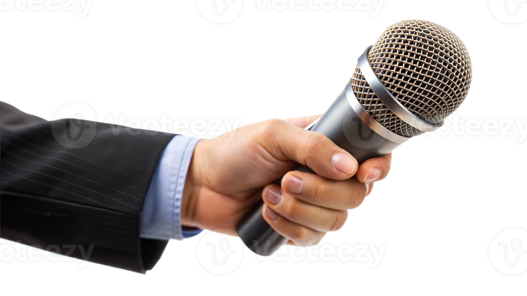 dynamic microphone close-up with modern design isolated transparent png
