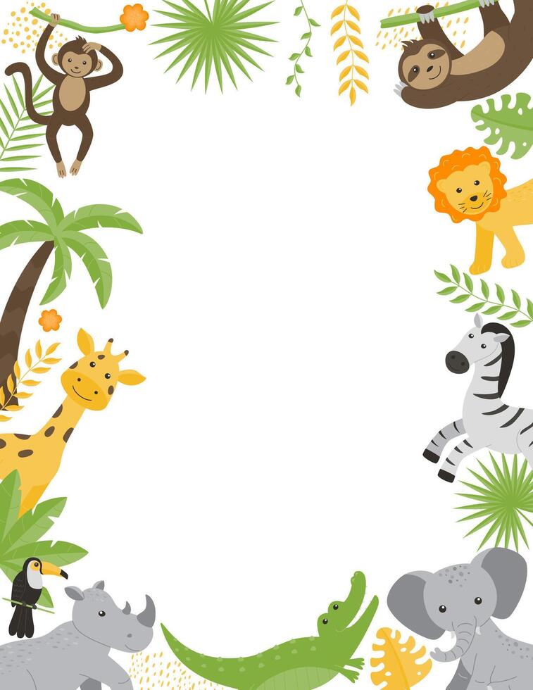 Children's animal frame. vector