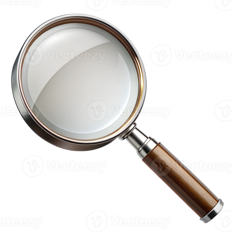 magnifying glass with wooden handle transparent png