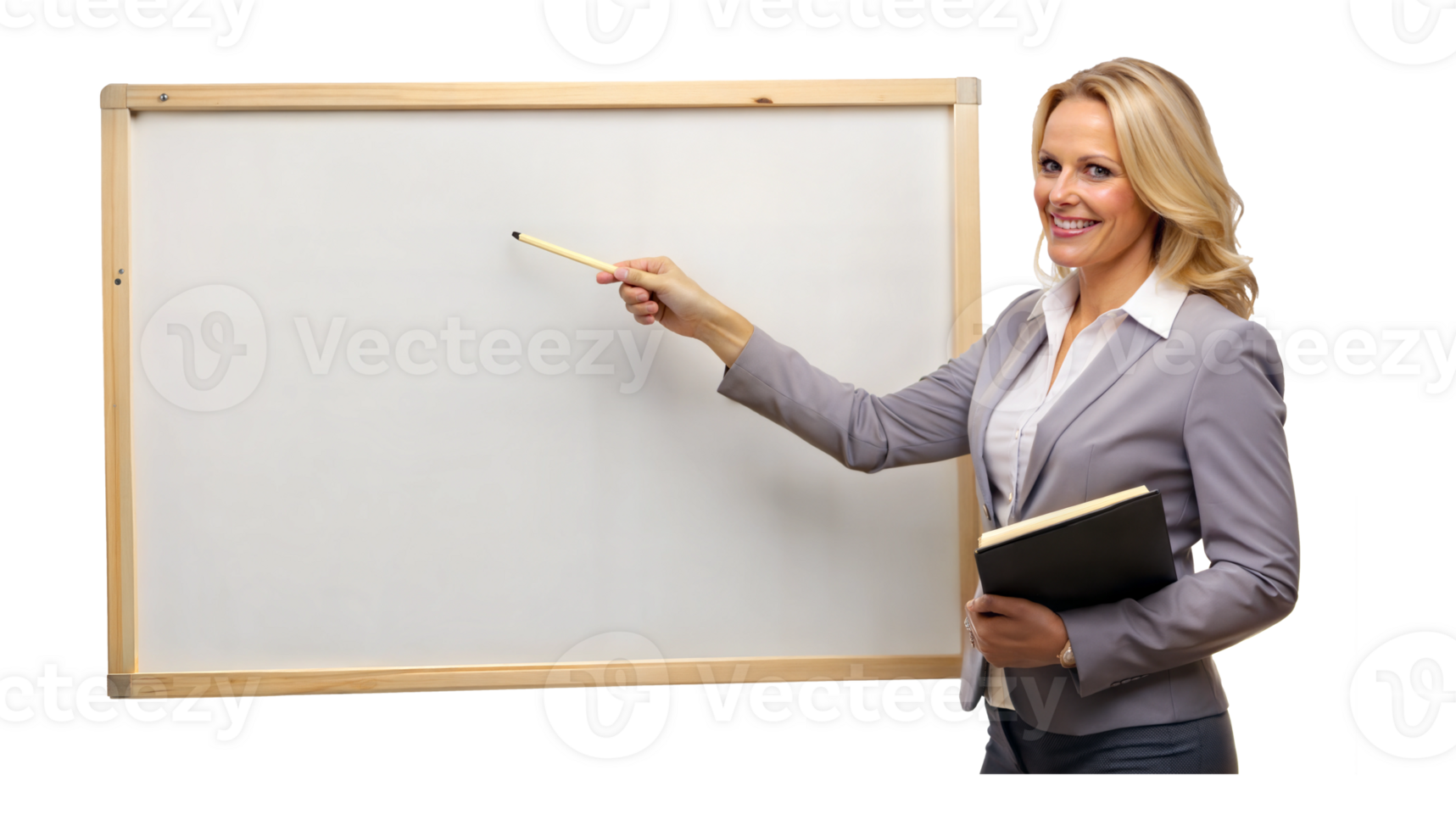 female instructor with pointer and whiteboard transparent png