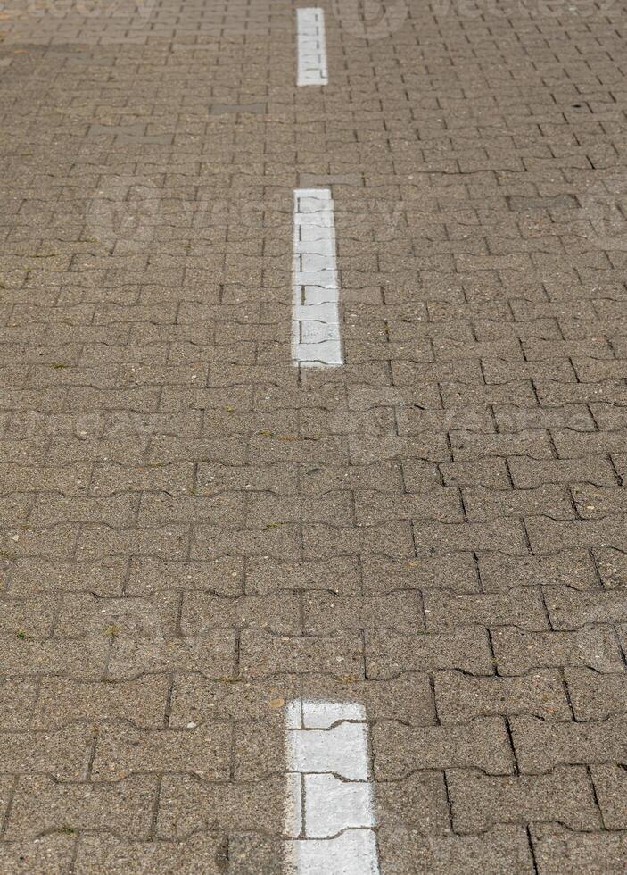road with a white line down the middle photo