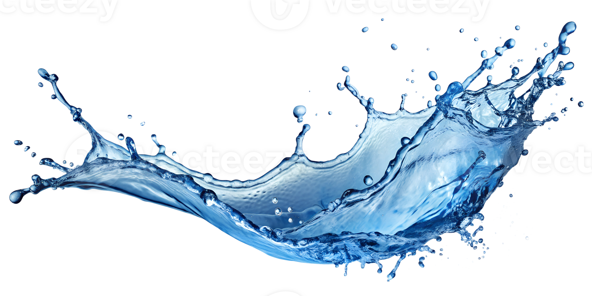 Dynamic water splash with twisting motion, isolated transparent png