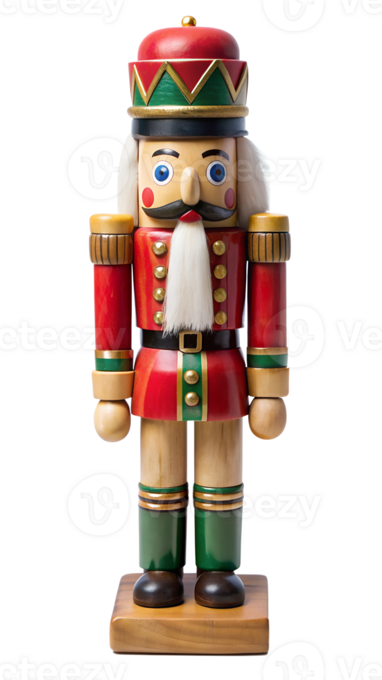 Traditional nutcracker soldier in festive colors, transparent png