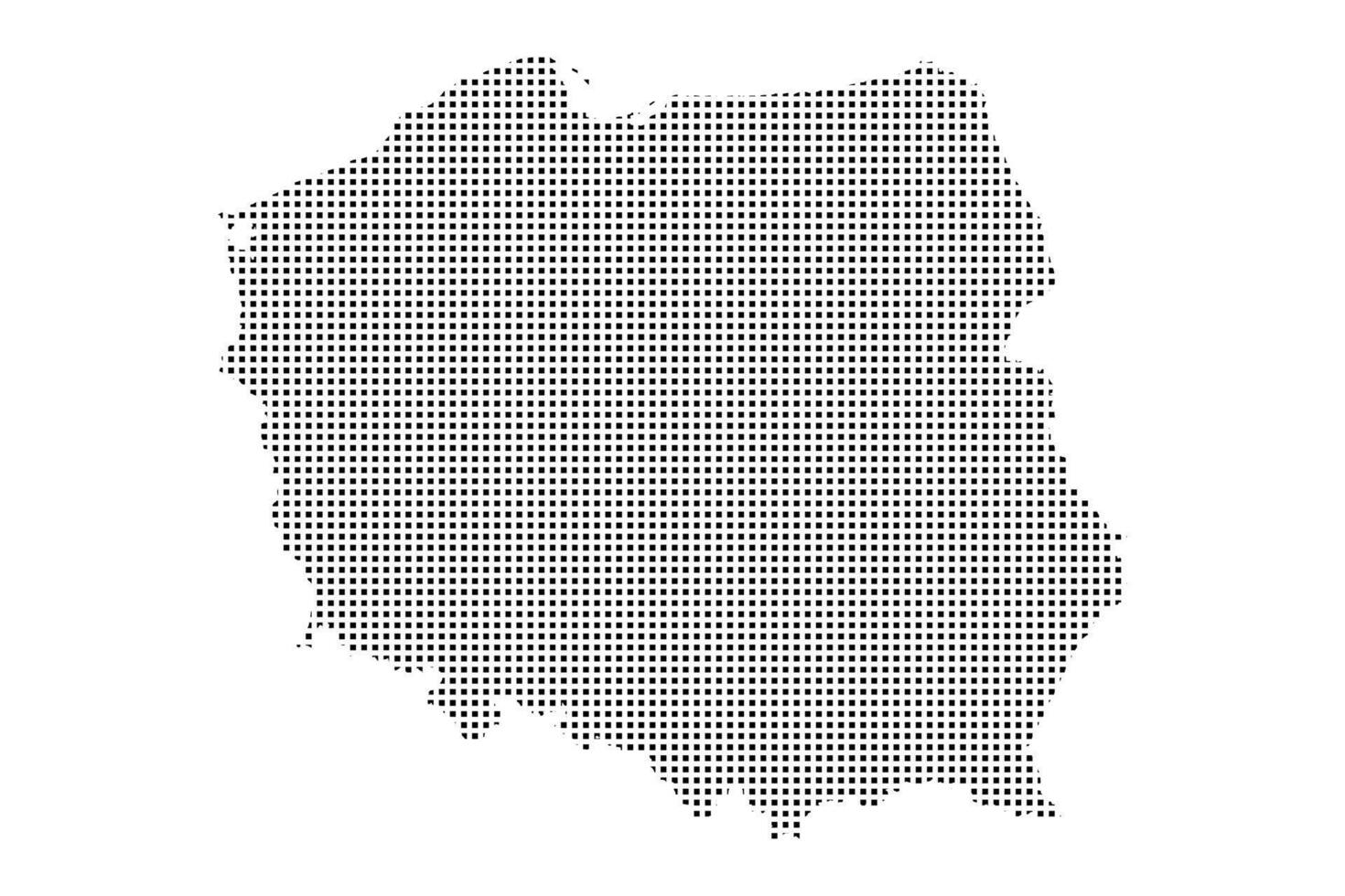 Poland map with dotted pattern vector