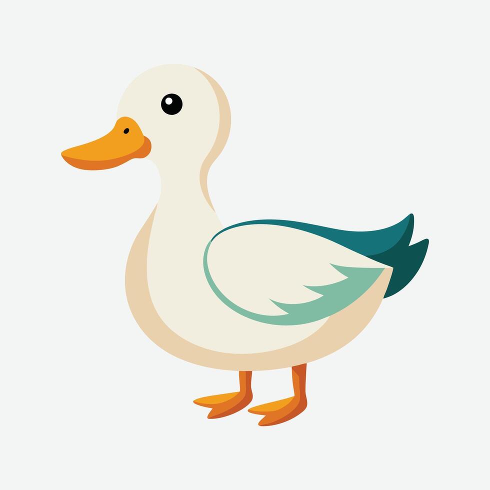 coloring duck illustration for your design vector