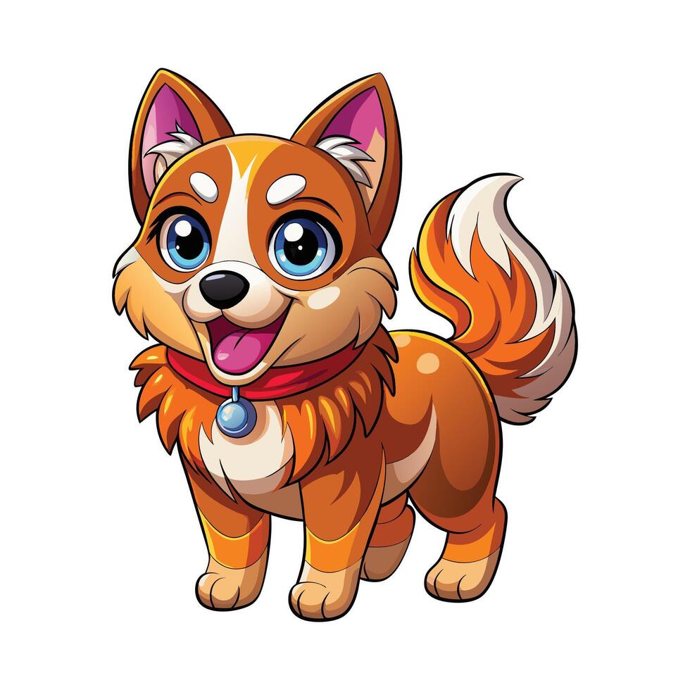 coloring dog illustration vector