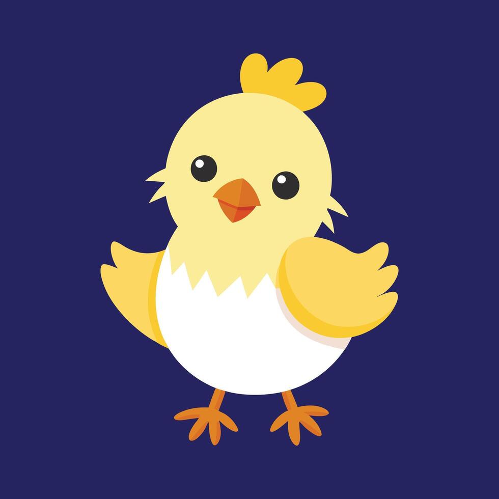 Chick illustration for your design, cartoon, art, vector