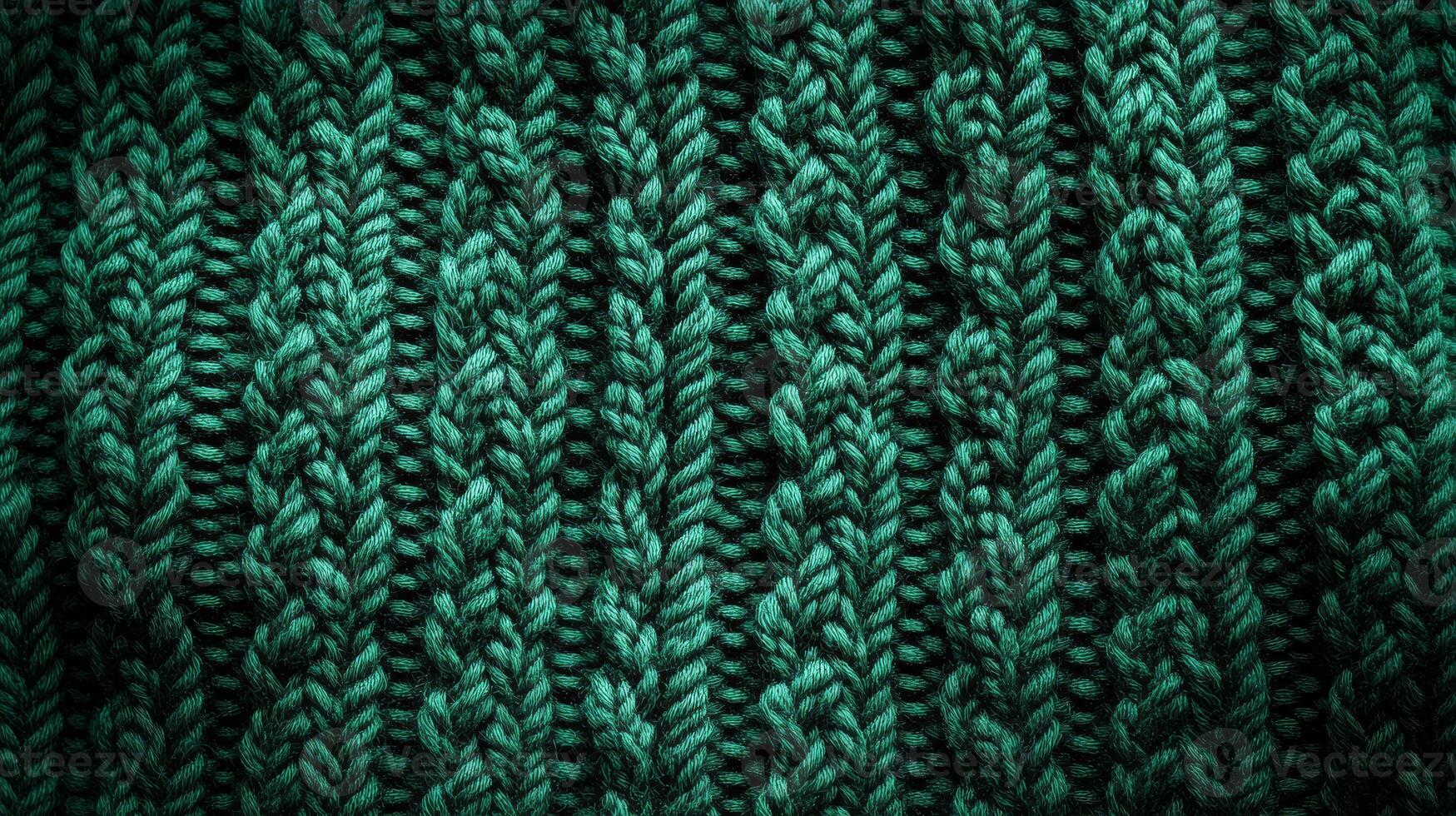 A close-up view of lush green knit fabric highlighting elegant texture photo