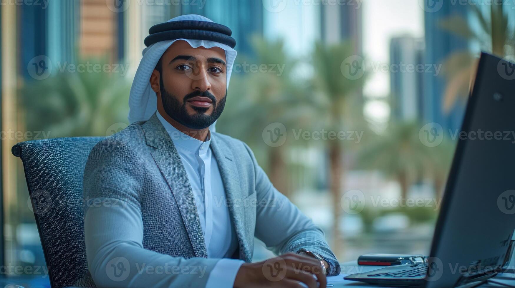 A business consultant who is setting up a business in Dubai. photo