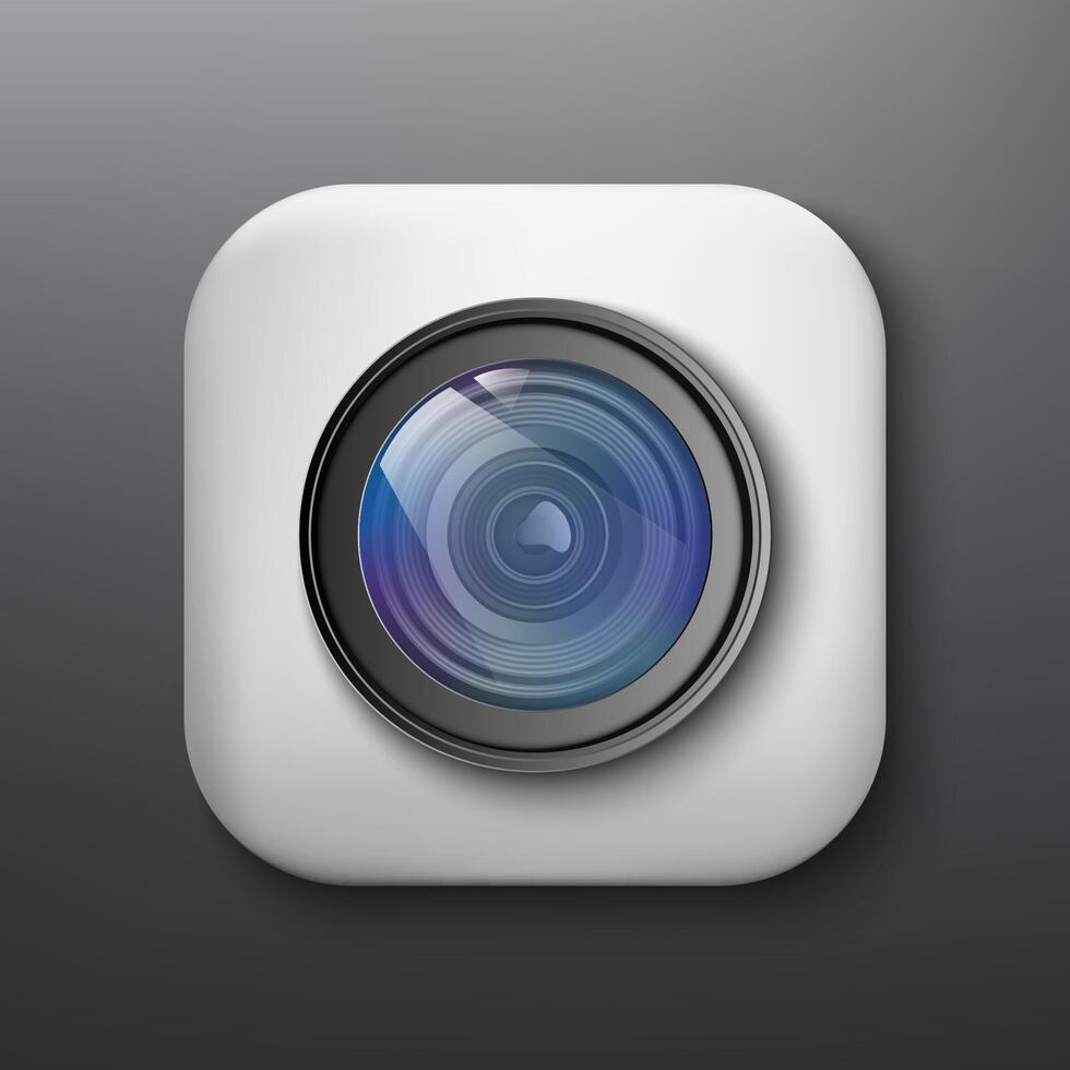 Camera photo lens icon, Camera photo lens application, illustration vector