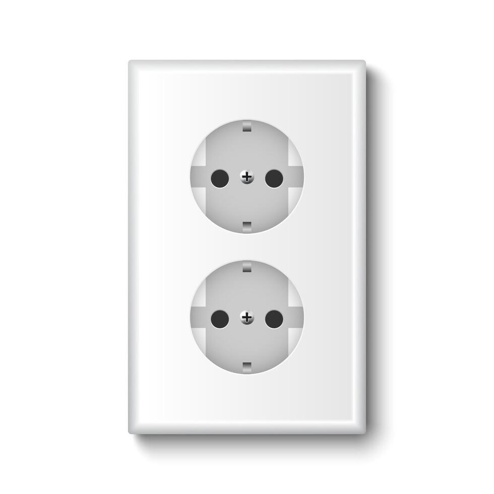 Socket power type electric plug switch, illustration vector
