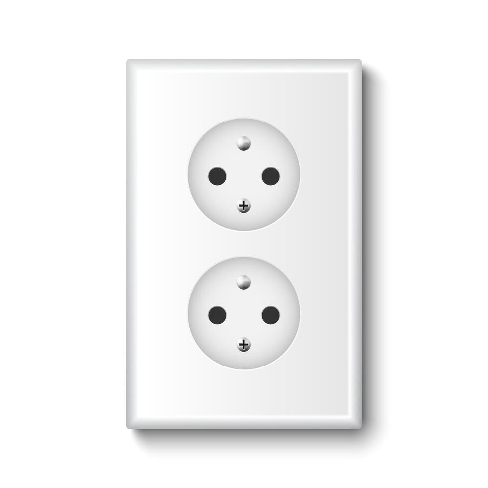 Socket power type electric plug switch, illustration vector