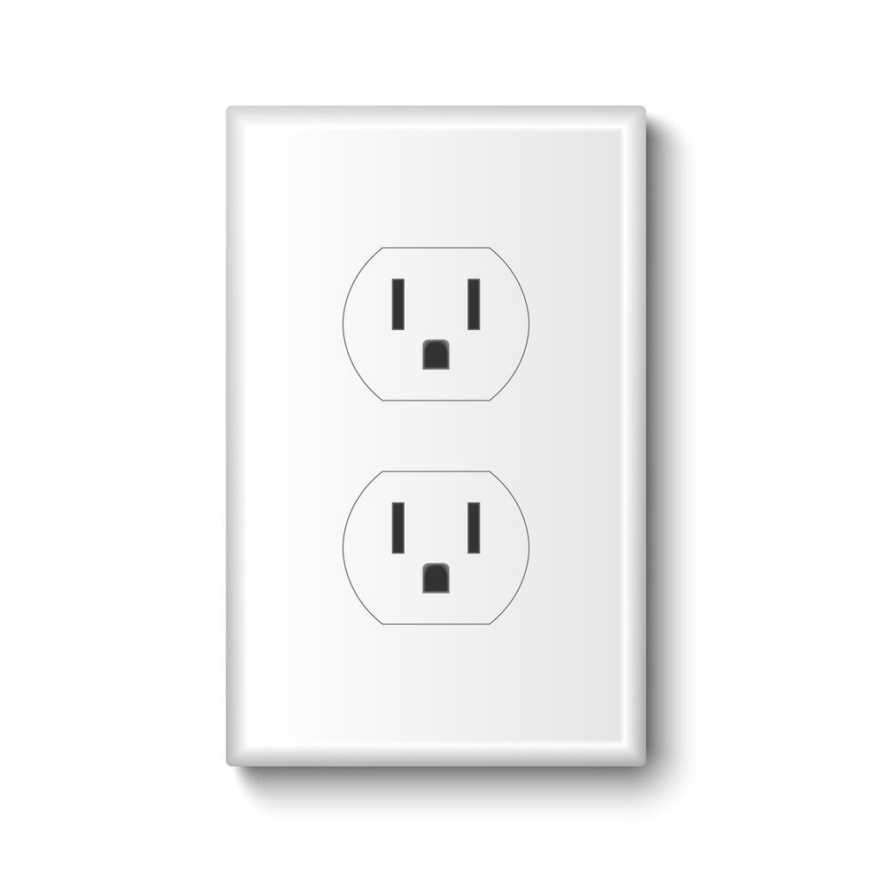 Socket power type electric plug switch, illustration vector