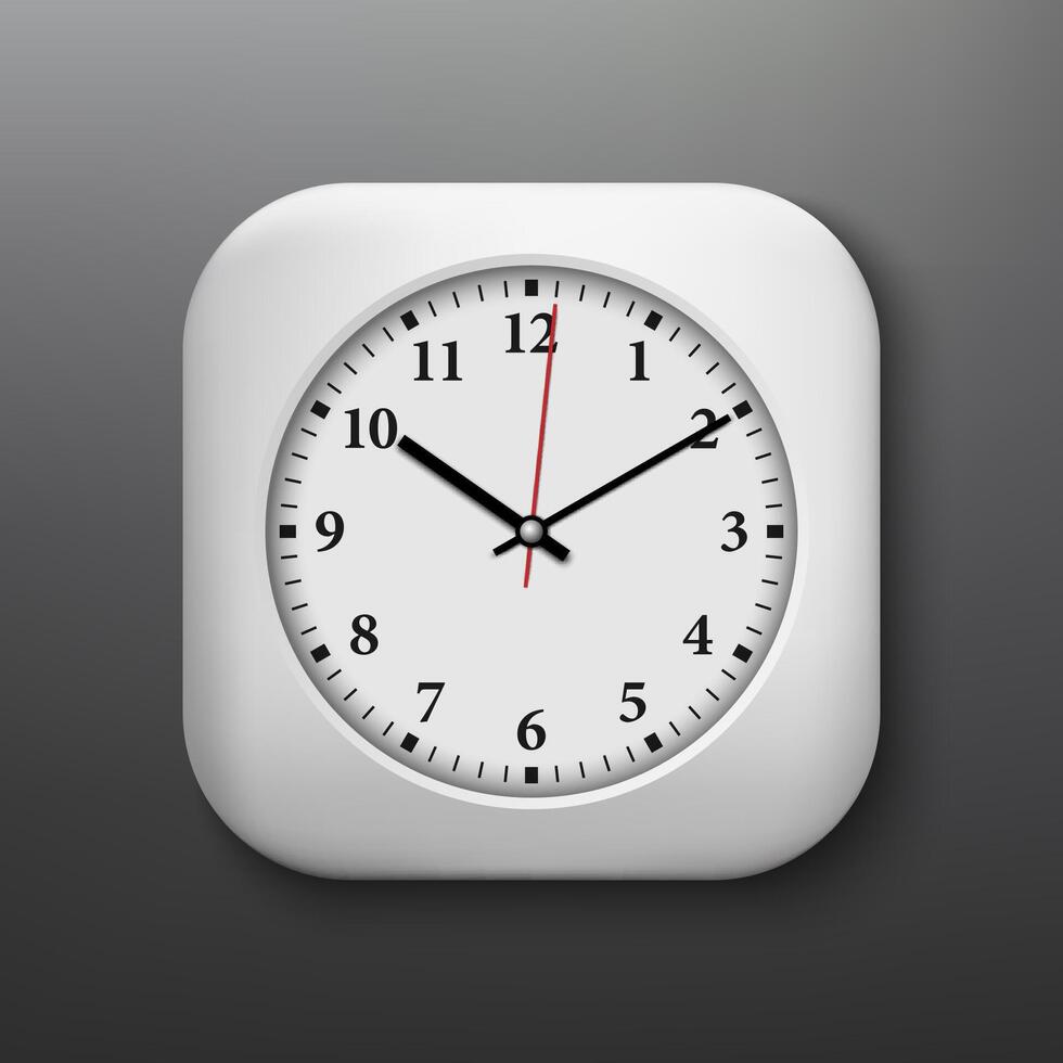 Minimal clock icon, illustration vector