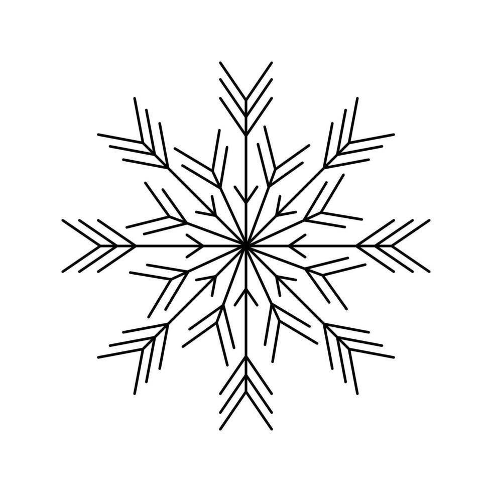 Snowflake design isolated on white vector
