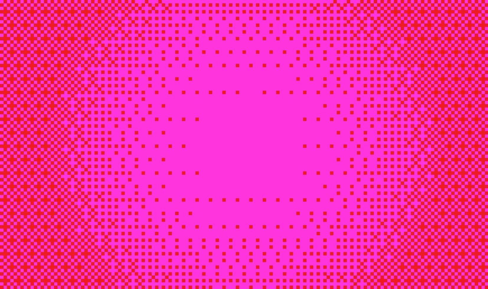 Pixel Art Dither Texture. Bitmap 8-bit Style Noise Pixel Art Background. Vintage Retro Console Game red and pink Radial Gradient Pixel frame. Illustration. vector