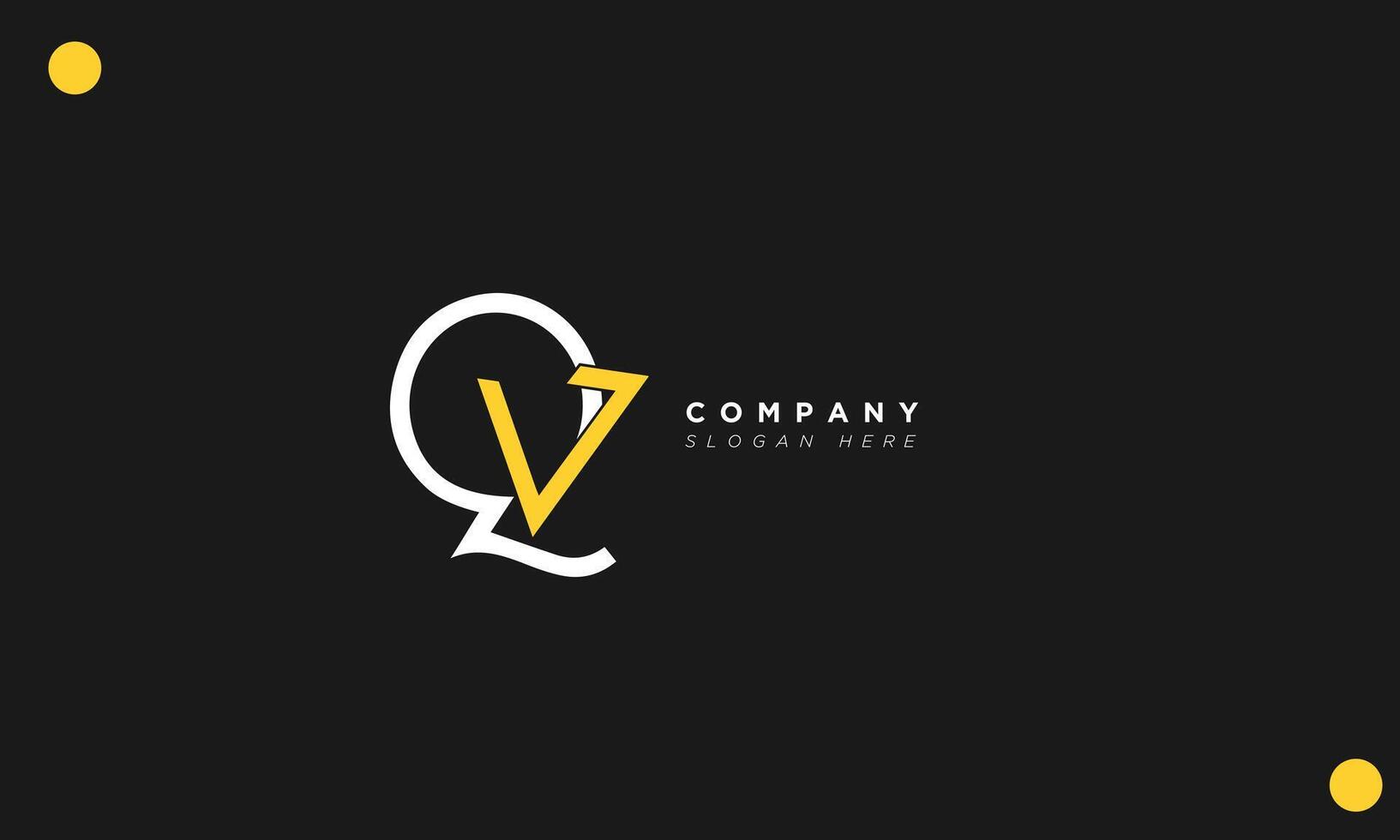 QV Alphabet letters Initials Monogram logo vector