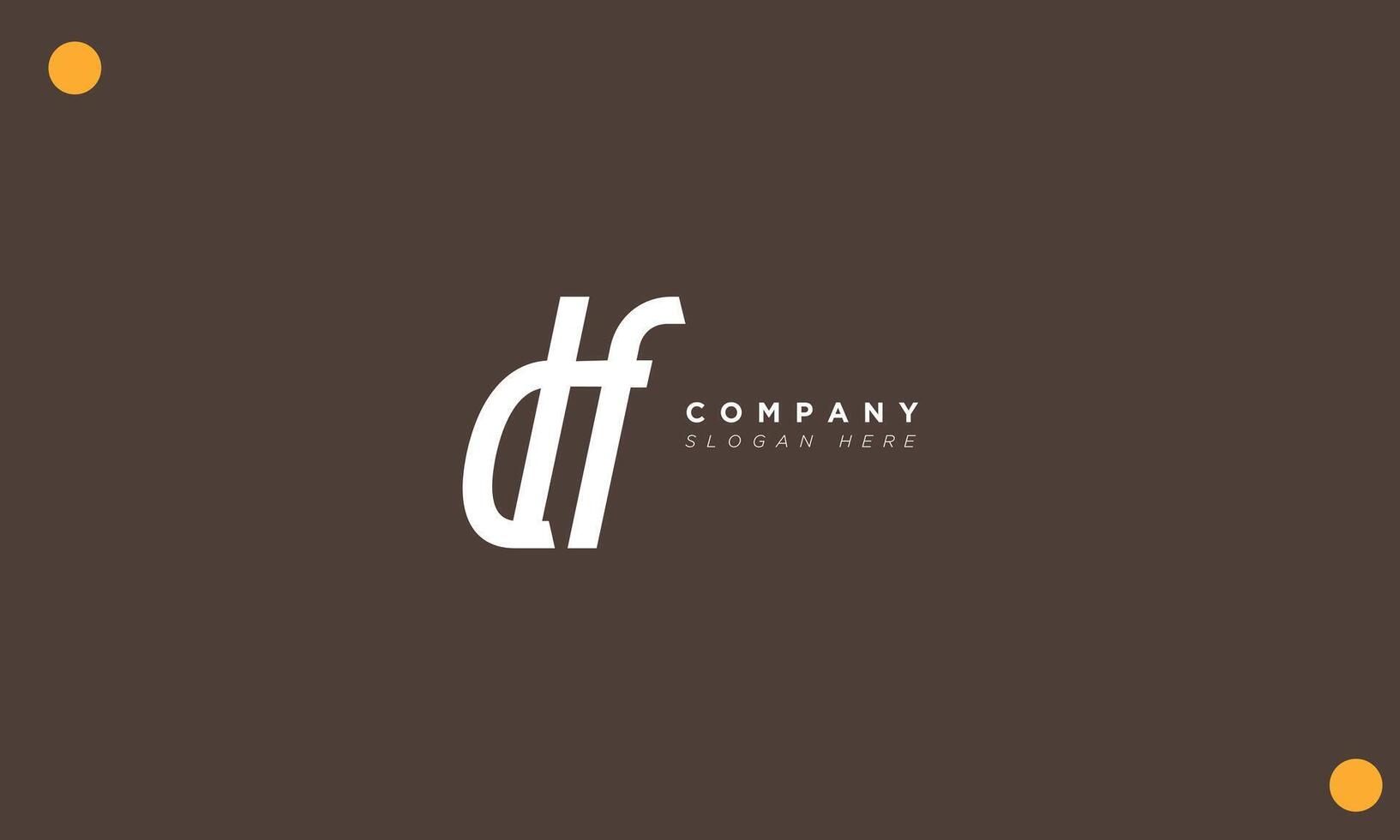 DF Alphabet letters Initials Monogram logo vector
