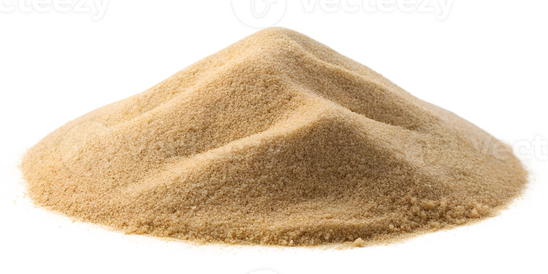 Single sand dune mound with wavy texture, isolated against transparent background png